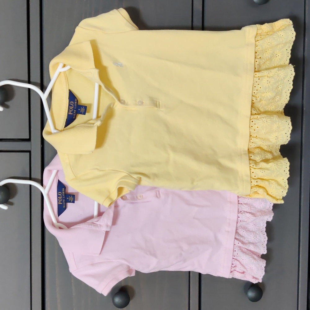 Two Ralph Lauren polos girl size 5